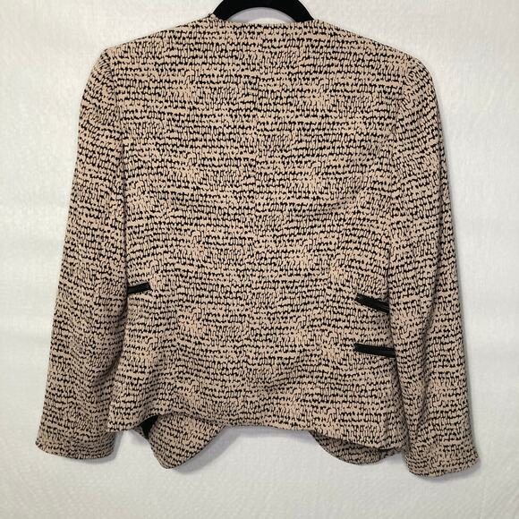 Halogen Petite Size S Open-Front Asymmetrical Blazer Jacket with Zipper Pockets - Picture 2 of 5